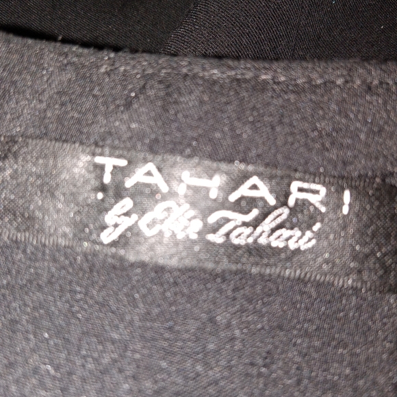 Women's Tahari by Elle Tahari Black Midi Aline Dress S - Picture 4 of 9